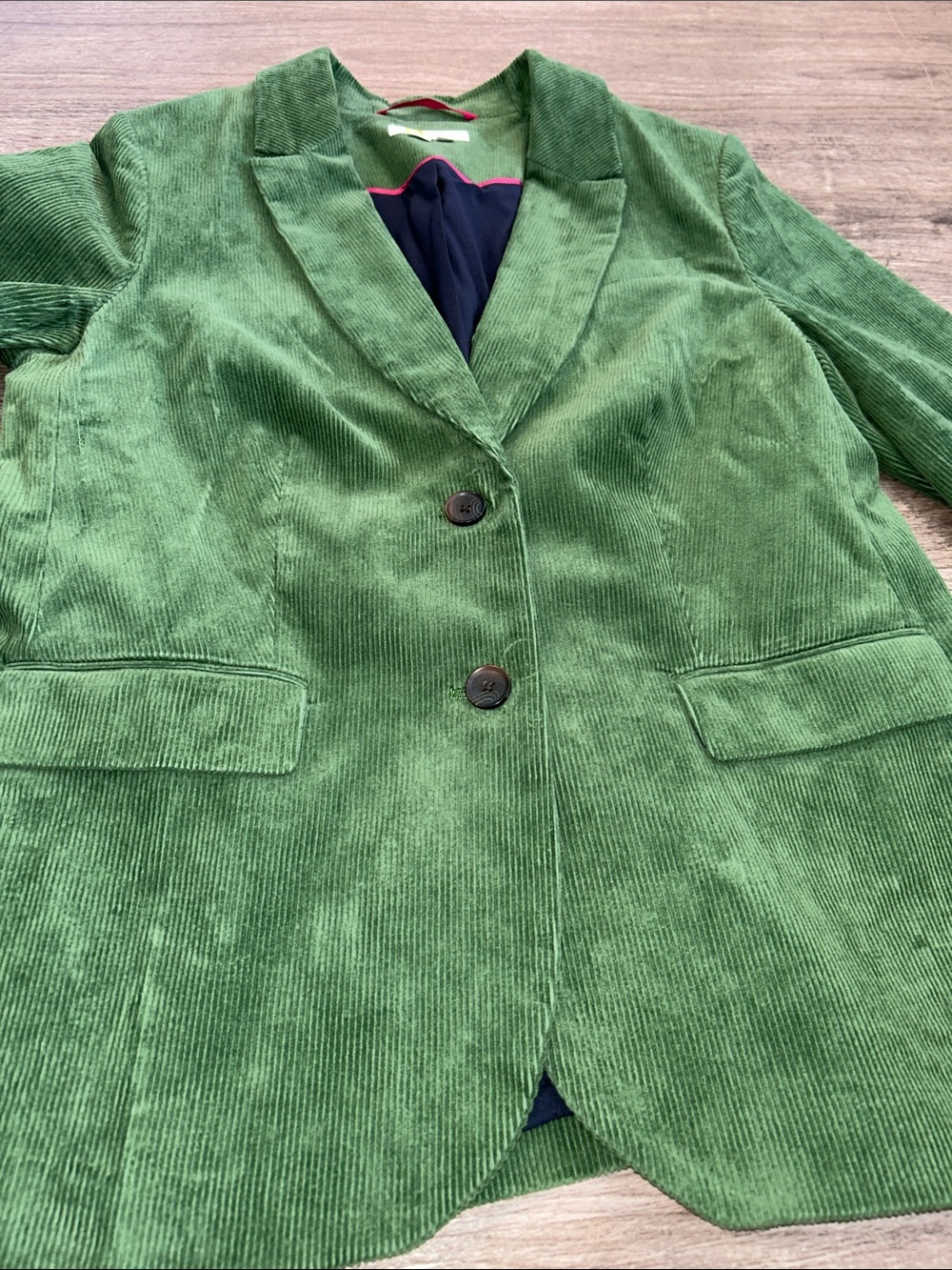 Boden Green Corduroy Blazer US 14 Tailored Jacket Preppy Fall - Picture 4 of 10
